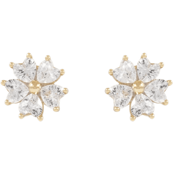 Snö of Sweden Nisi Flower Ear Örhängen Dam Guld - Gold/Clear