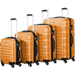Zelsius Hard Shell Suitcase Set of 4 - Orange