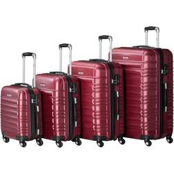 Zelsius Hard Shell Suitcase 4 delar - Red