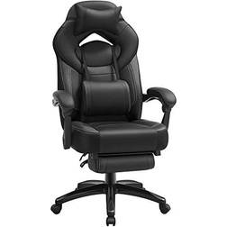 Pricenet Ergonominen Pelituoli Jalkatuella Musta