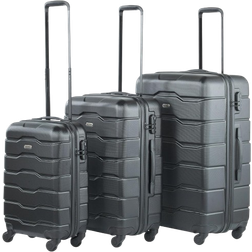 VonHaus Hard Suitcase Set of 3 - Black