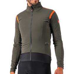 Castelli Alpha ROS 2 Light Jacket - Military Green/Fiery Red/Black