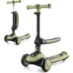 Kinderkraft Balance Bike & Three Wheel Scooter Halley Green