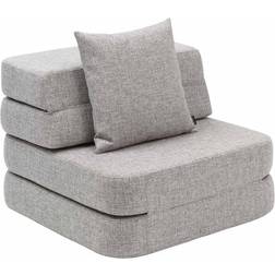 by KlipKlap 3-Fold Sofa Single Multi Grey/Grey