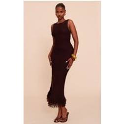 PrettyLittleThing Loop Knit Maxi Dress - Chocolate