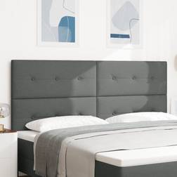 vidaXL Button Tufted Dark Grey 200 cm Headboard