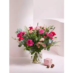 John Lewis Pink Roses Mixed Hand Tied Bouquet