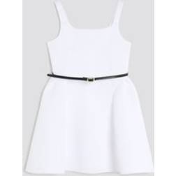 River Island Girls Belted Scuba Dress - White