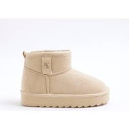 River Island Girls Faux Fur Lined Boots - Beige