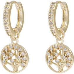 Snö of Sweden Cicce Coin Pendant Earring - Gold