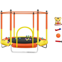 SEDCO Kindertrampolin KIDS NT 152 cm mit Schutznetz und Ausstattung orange