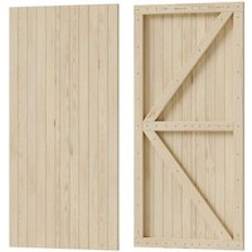 Living and Home Flat Top Wooden Garden Gate 83x180 cm