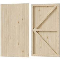 Living and Home Flat Top Wooden Garden Gate 99x180 cm