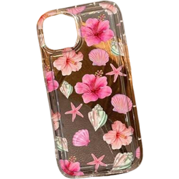 Shein Summer Ocean Flower Starfish Print Clear Case for iPhone 16