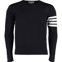 Thom Browne Wool 4-Bar Pullover - Navy