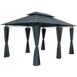 Casaria Pavillon Topas Anthrazit 3 x 4 m UV-Schutz