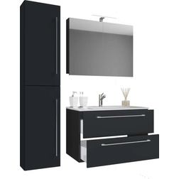VCM Lavabo Meuble De Salle De Bains Ensemble 4-Pièces