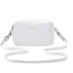 Shein Cute Casual Crossbody Bag, 2025 Fashion Wave Pattern Embroidered Ladies Shoulder Diagonal Handbag, Detachable Adjustable Strap, Sweet Check Zipper Bag