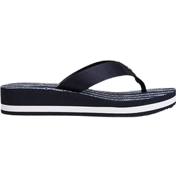 Tommy Hilfiger Im Th Chainprint Midwedge Sandal - Blu Scuro