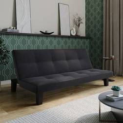 URBN Living Folding Black Sofa 164cm 3 Seater