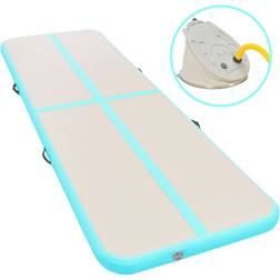 vidaXL Inflatable Gymnastics Mat with Pump 500x100x10 cm - Green