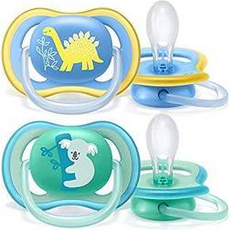 Philips Avent Ultra Air Pacifier 6-18m 2-pack Blue/Yellow