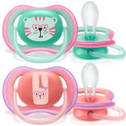 Philips Avent Ultra Air Pacifier 6-18m 2-pack Blue/Beige
