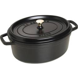 Staub Oval Black mit Klappe 5.5 L
