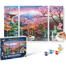 Schipper Painting by Number Cherry Blossom in Japan Triptych