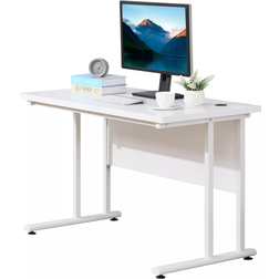 Homcom Management Holes White Writing Desk 60x120cm