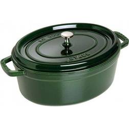 Staub Oval Basil Green med lock 5.5 L