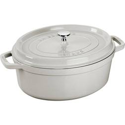 Staub Oval White Truffle med lock 5.5 L