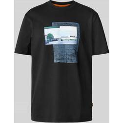 Boss Orange Te Ontheway Printed Crew Neck T-Shirt - Black