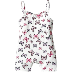 Shein Baby Girl Butterfly Pattern Digital Printed Casual Strap Romper