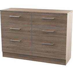 B&Q Devon Dark Oak Chest of Drawer 112x79cm