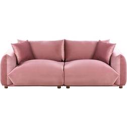 Beliani Velvet Pink Luvos Sofa 3 Seater