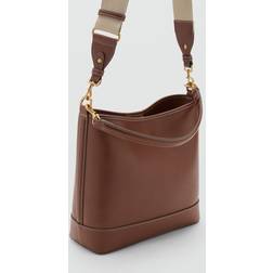 Mango Large Bucket Bag Leather Woman - U
