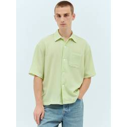 Stussy Textured Weave Crinkled Skjorte - Grøn