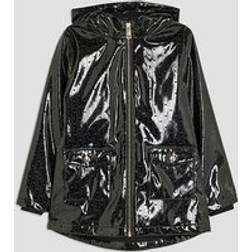 River Island Girls Black Monogram Raincoat
