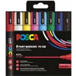 Posca PC-5M 8 St Flerfärgad Basic Färger