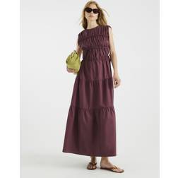 River Island Drawstring Tiered Maxi Dress - Purple