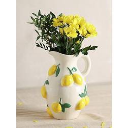 Hestia White Jug With Lemons 25 cm Vase