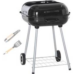 OutSunny Alfresco BBQ Charcoal Smoker Grill Trolley