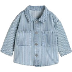 H&M Baby Blå Skjortjacka bomullstwill