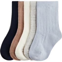 H&M Strikkede Strømper 5-pak - Blå