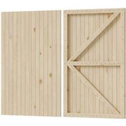 Living and Home Flat Top Wooden Garden Gate 105x180 cm