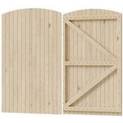 Living and Home Arch Top Wooden Garden Gate 105x180 cm