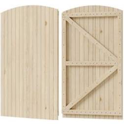 Living and Home Arch Top Wooden Garden Gate 99x180 cm