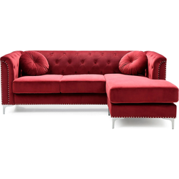 Glory Furniture Pompano Collection G789B-SC Red Sofa 83" 2pcs 3 Seater