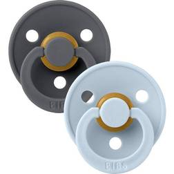 Bibs Colour Round Latex Pacifier Size 1 2-pack